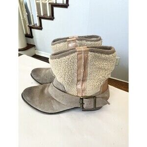 KDB Brooklyn Kelsi Dagger Women’s Size 7.5 Breckenridge Suede Sherpa Ankle Boots